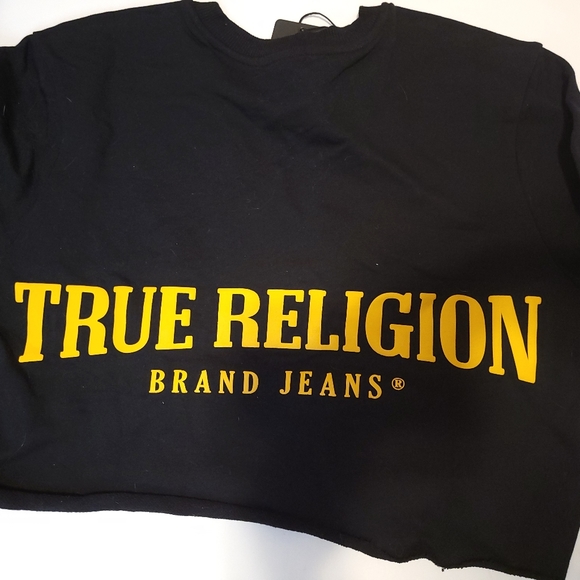 NEW True Religion Crop Sweatshirt, Size Small - Picture 4 of 4
